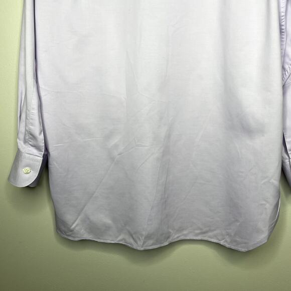 Ermenegildo Zegna Size M Dress Shirt Button Down Light Purple White Cuff Career - Picture 12 of 16